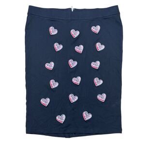 Rebel Wilson for Torrid Rebel Love broken hearts skirt size 3 black pink patches